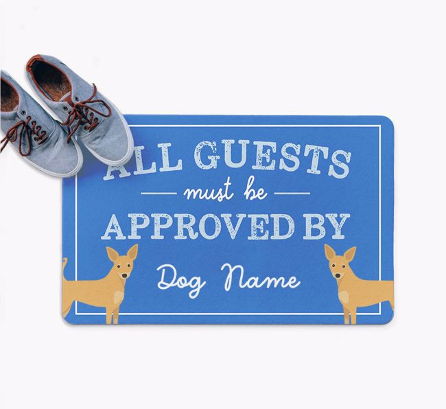 All Guests Must Be Approved By: Personalised {breedFullName} Doormat